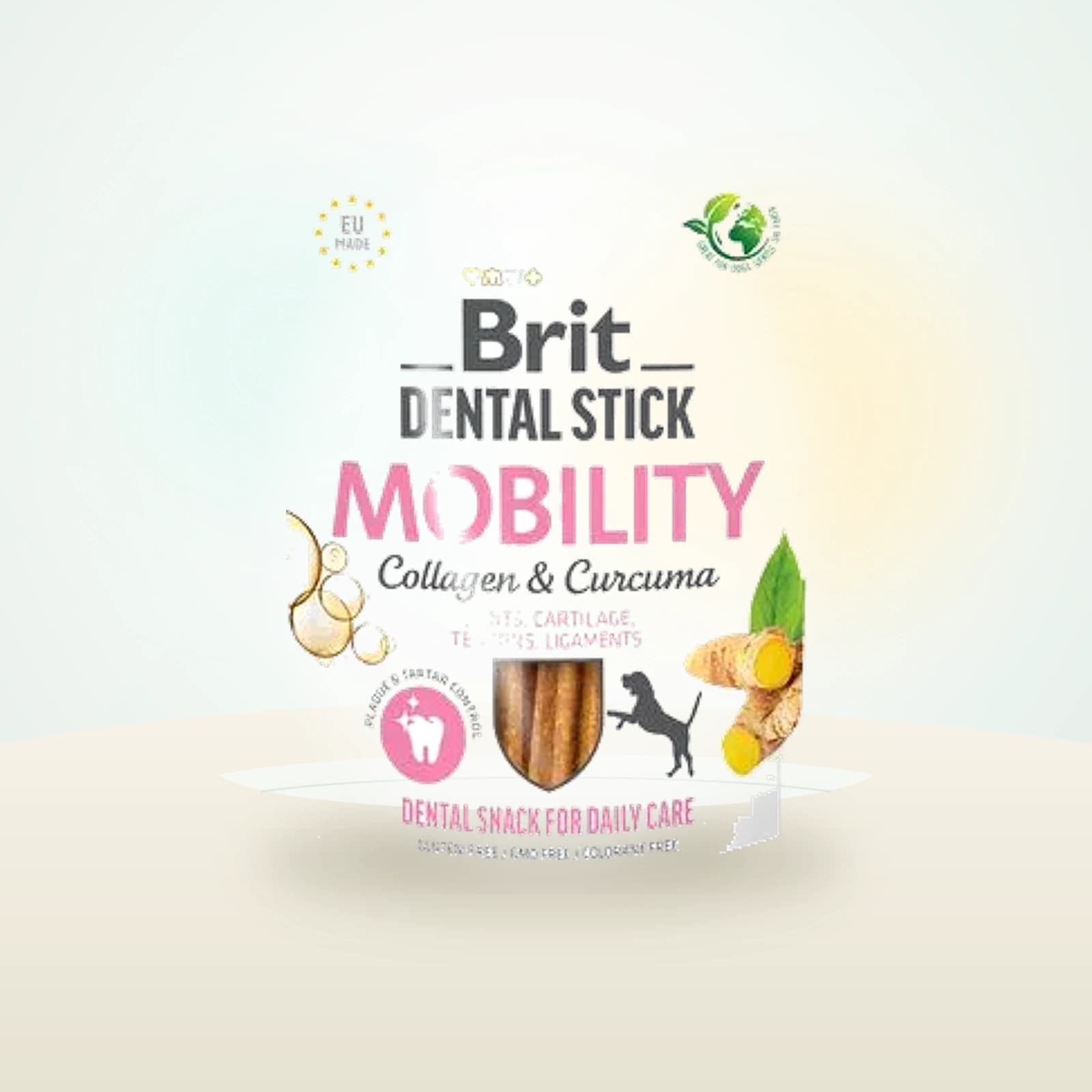 Brit Dental Stick Mobility con cúrcuma y colágeno