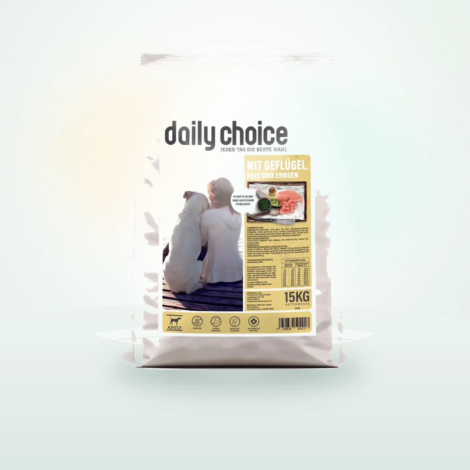 daily choice Basic mit Geflügel, Reis und Erbsen