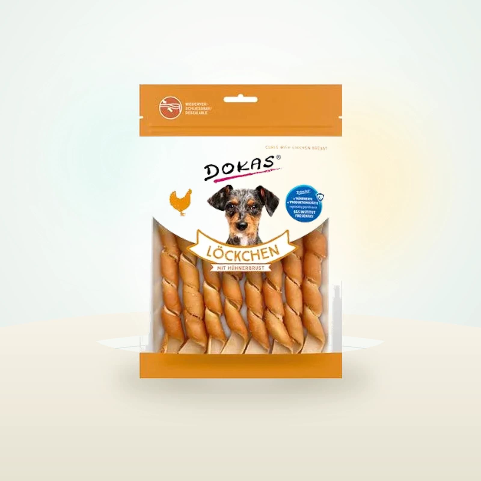 Dokas rollitos con pechuga de pollo para perros