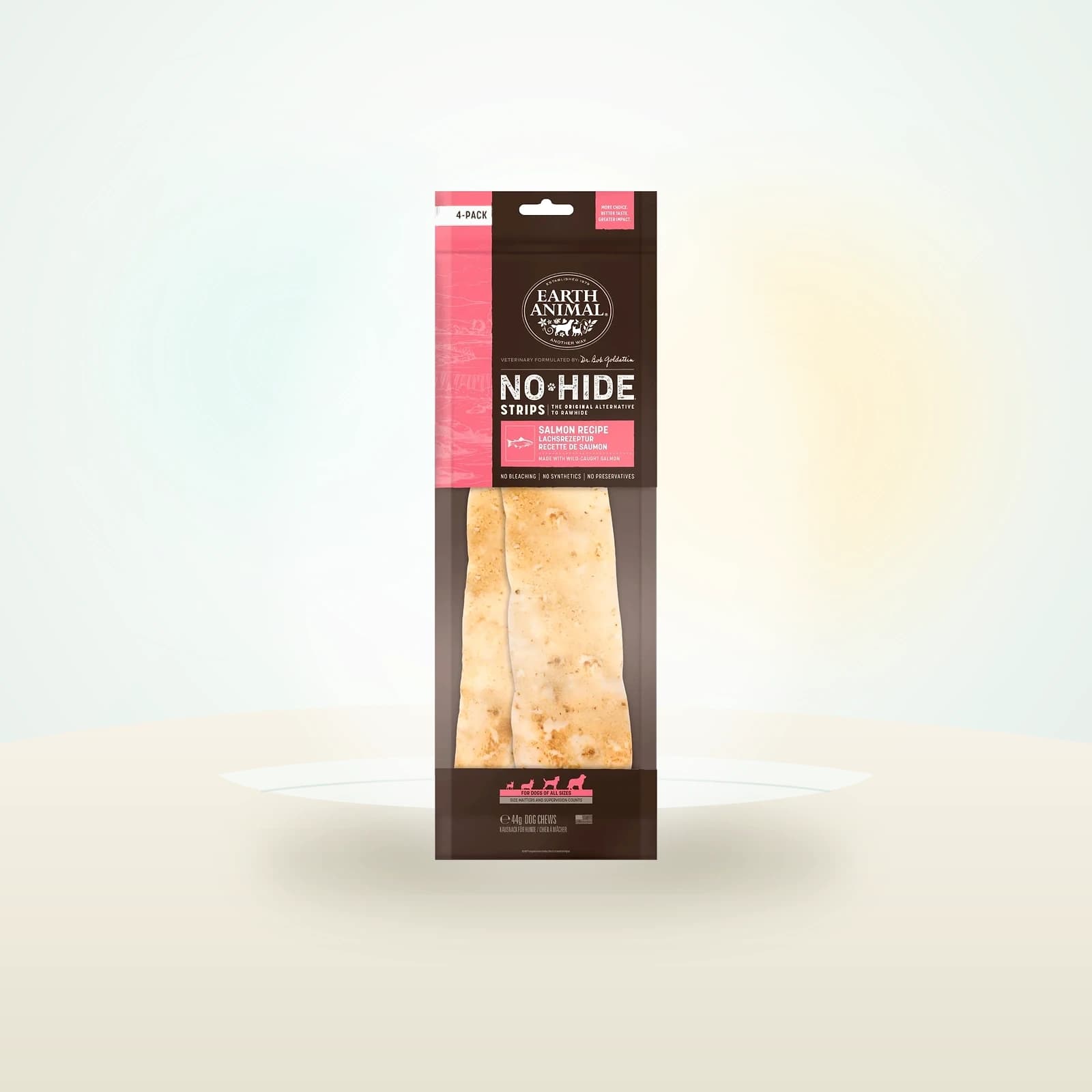 Earth Animal No-Hide Dog Treat Strips Salmon