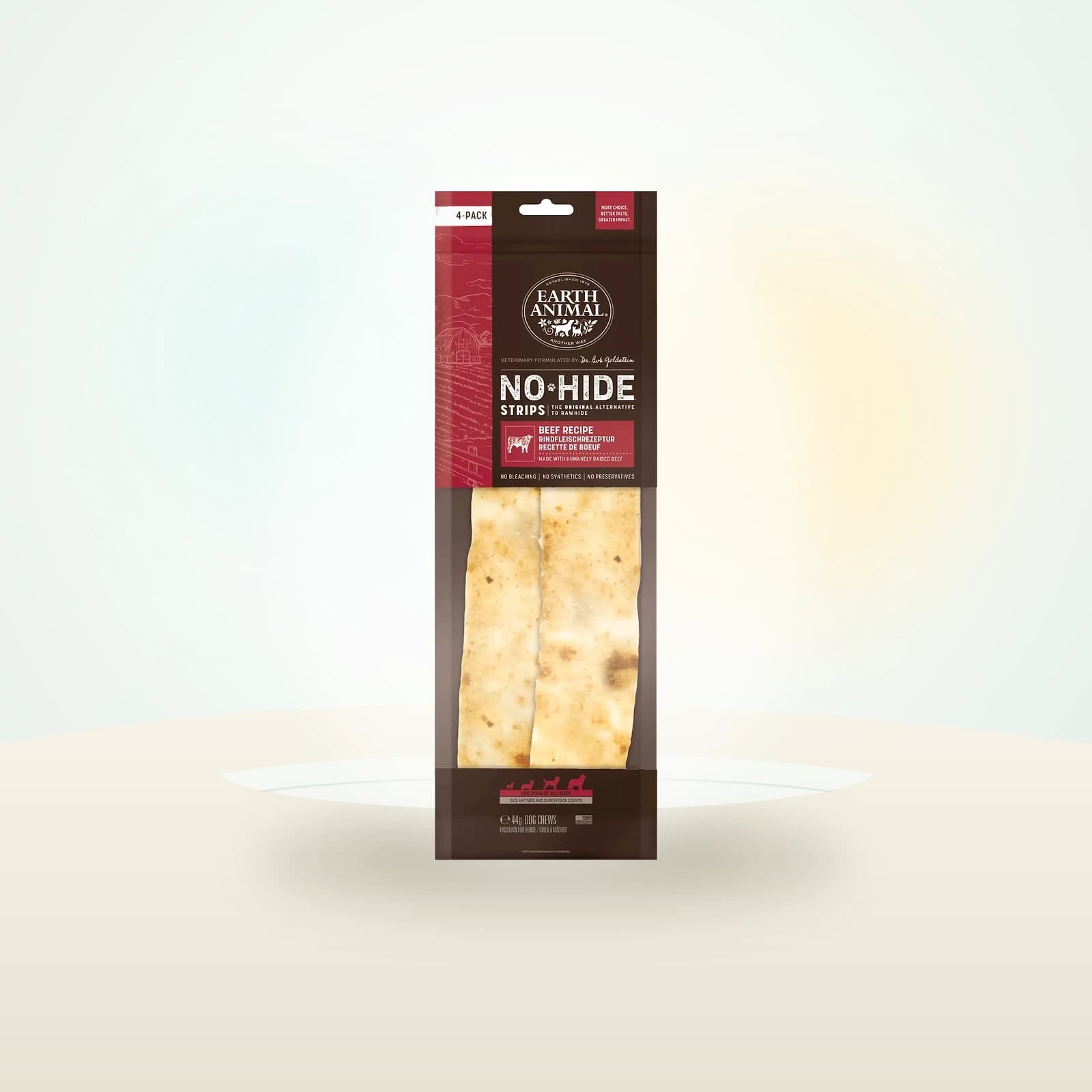 Earth Animal No-Hide Dog Treats Beef Strips