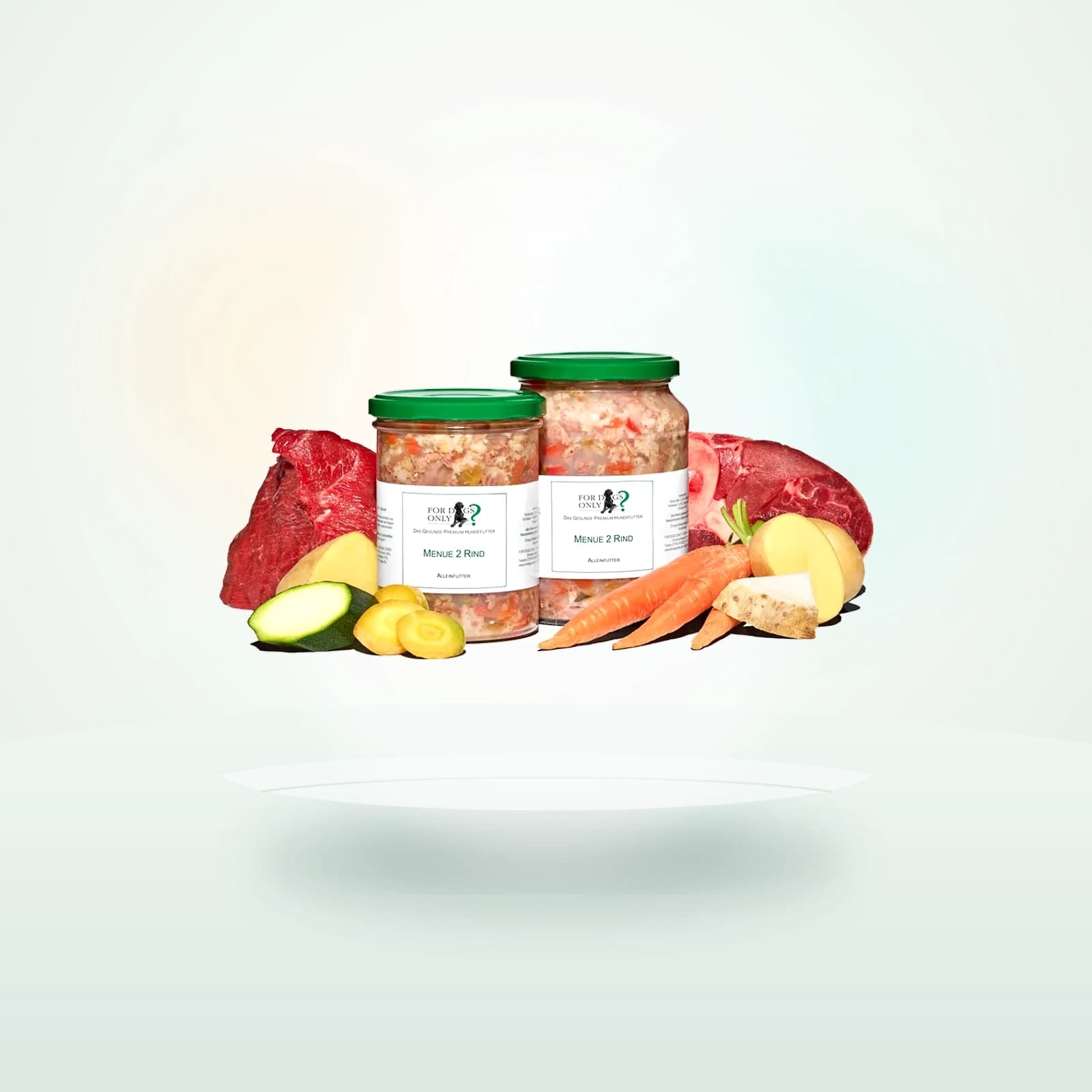 For Dogs Only Premium Hundefutter Menue Rind