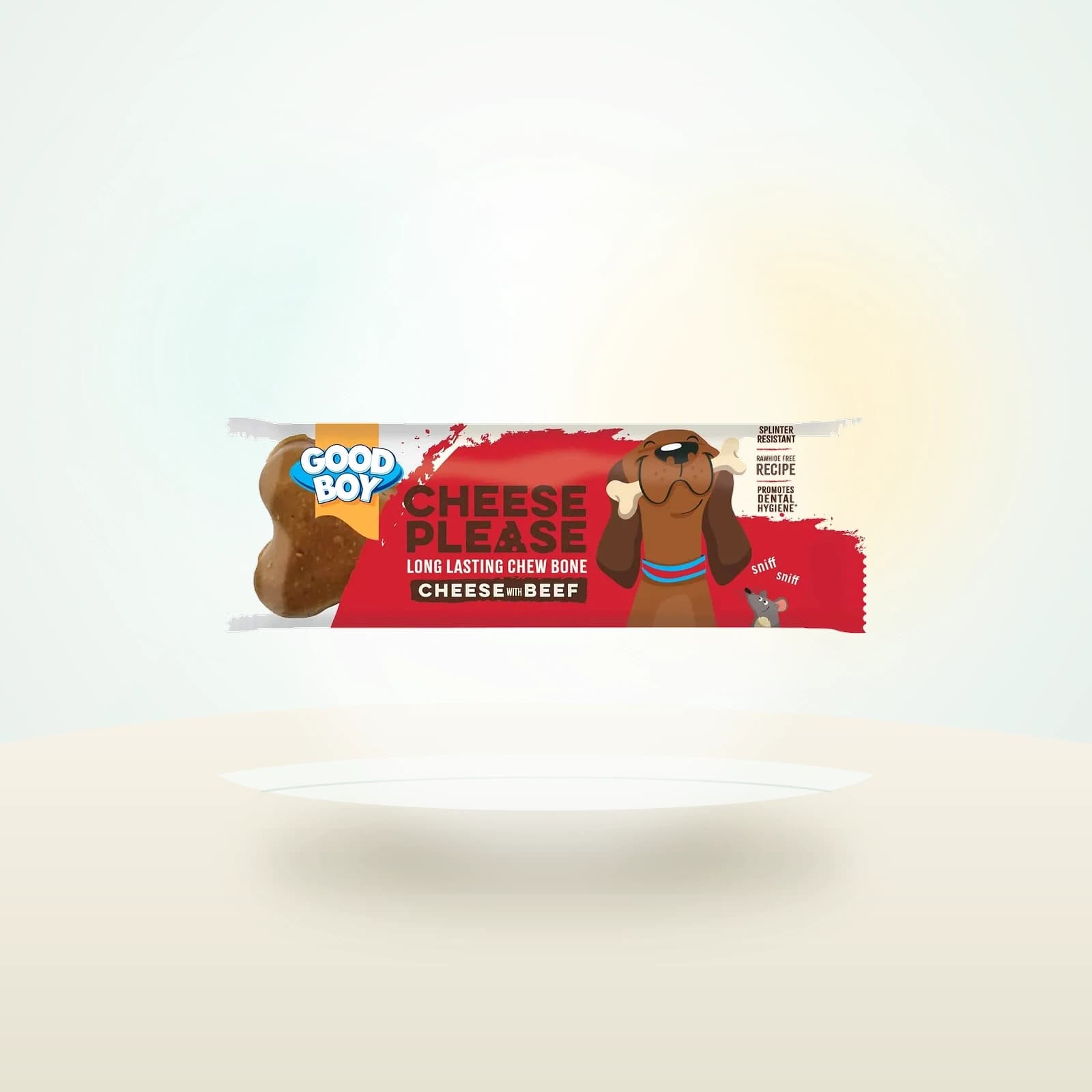 Good Boy Cheese Please Cheese with Beef Dog Chew Bone