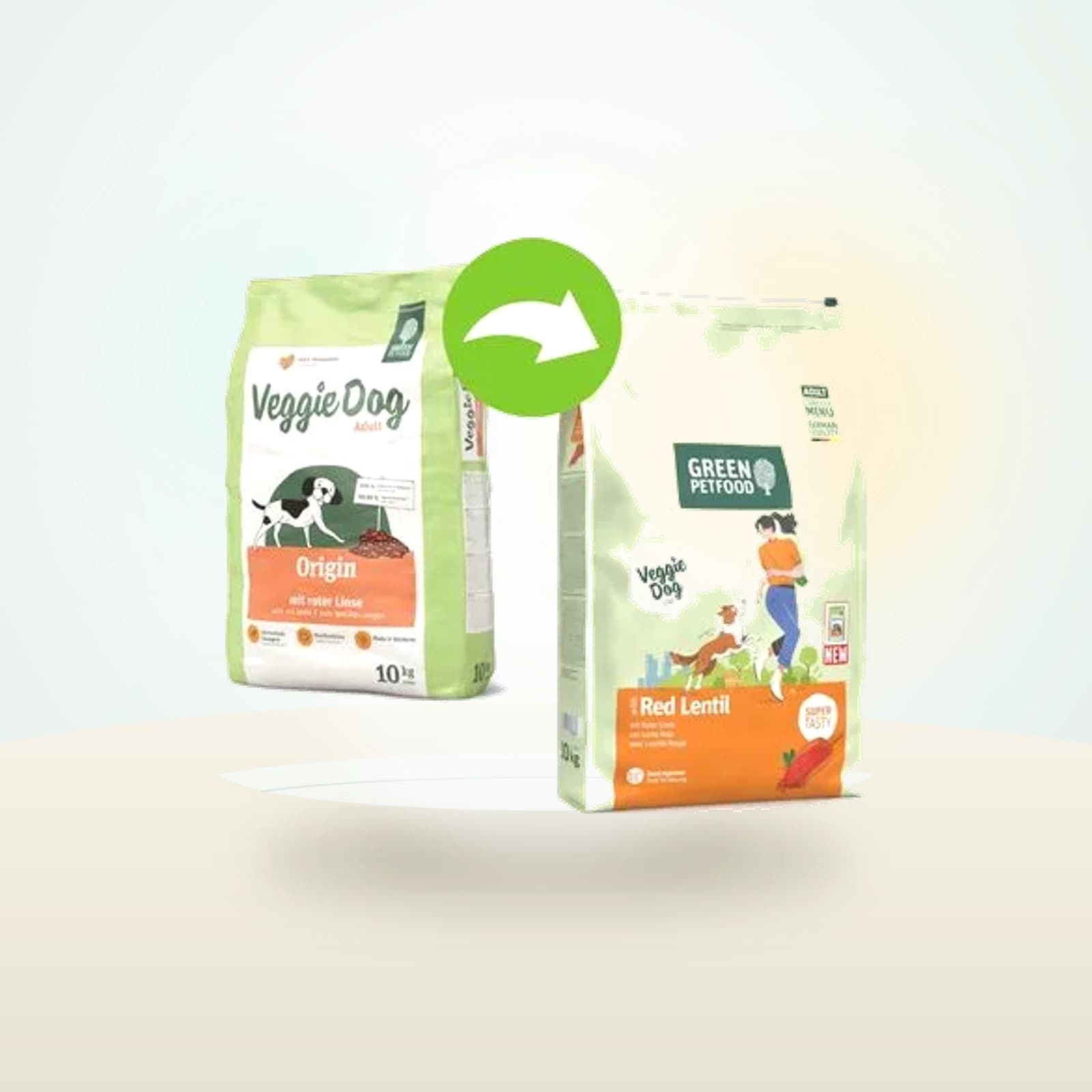 Green Petfood Veggie Dog med røde linser