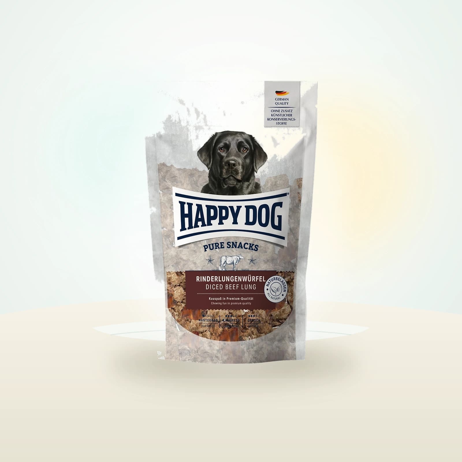 Happy Dog Pure Snacks Rinderlungenwürfel
