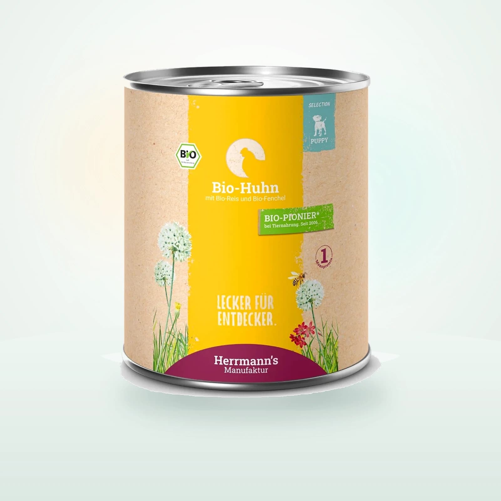 Herrmann's Selection Puppy Bio Huhn mit Reis und Fenchel