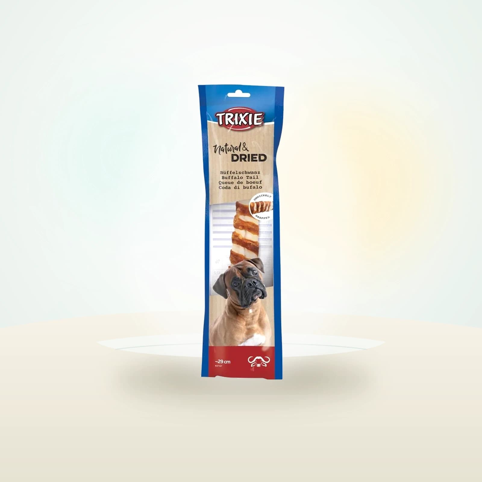 Hundgodis Tuggben Trixie Natural & Dried buffelsvans