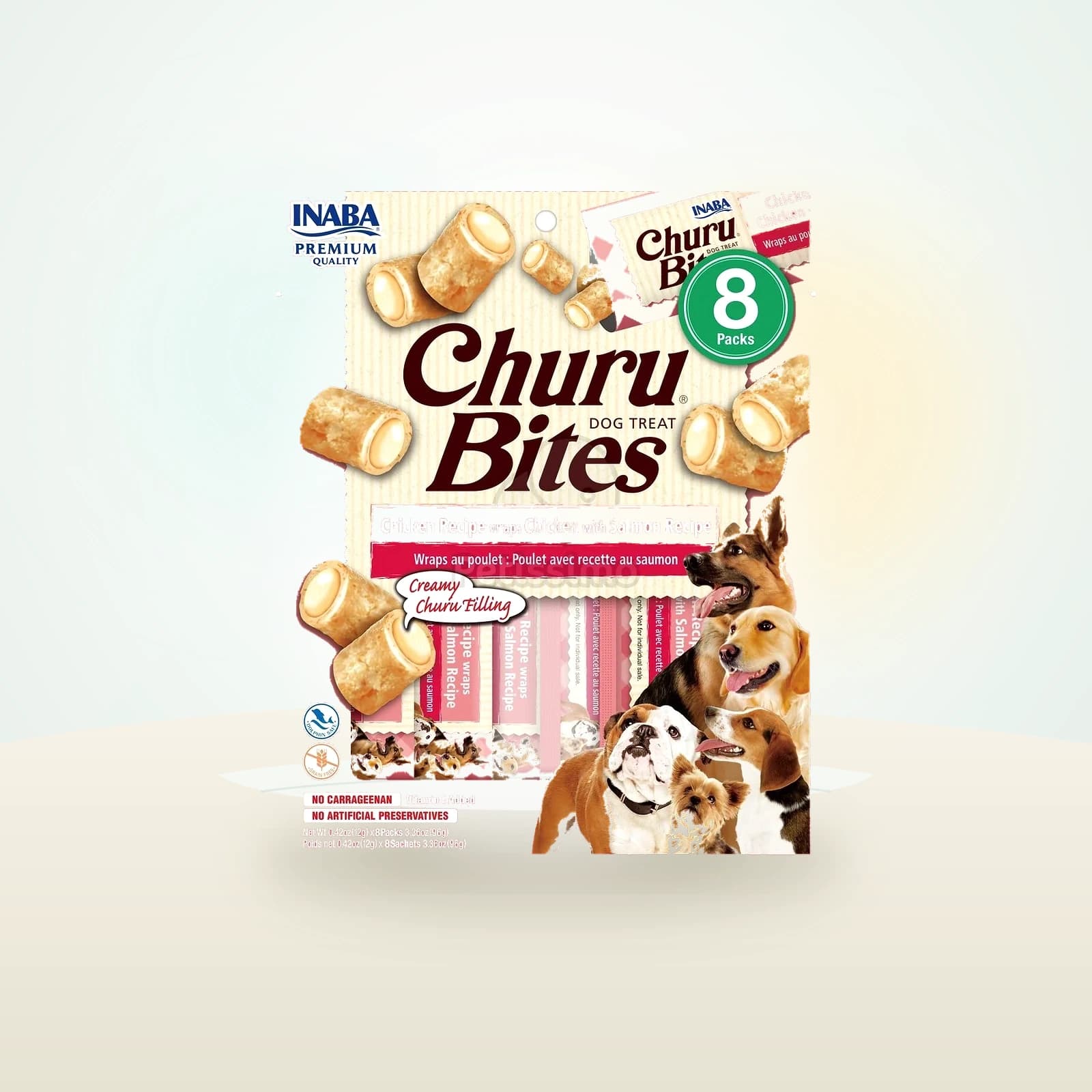Inaba Dog Churu Bites - csirke, lazac