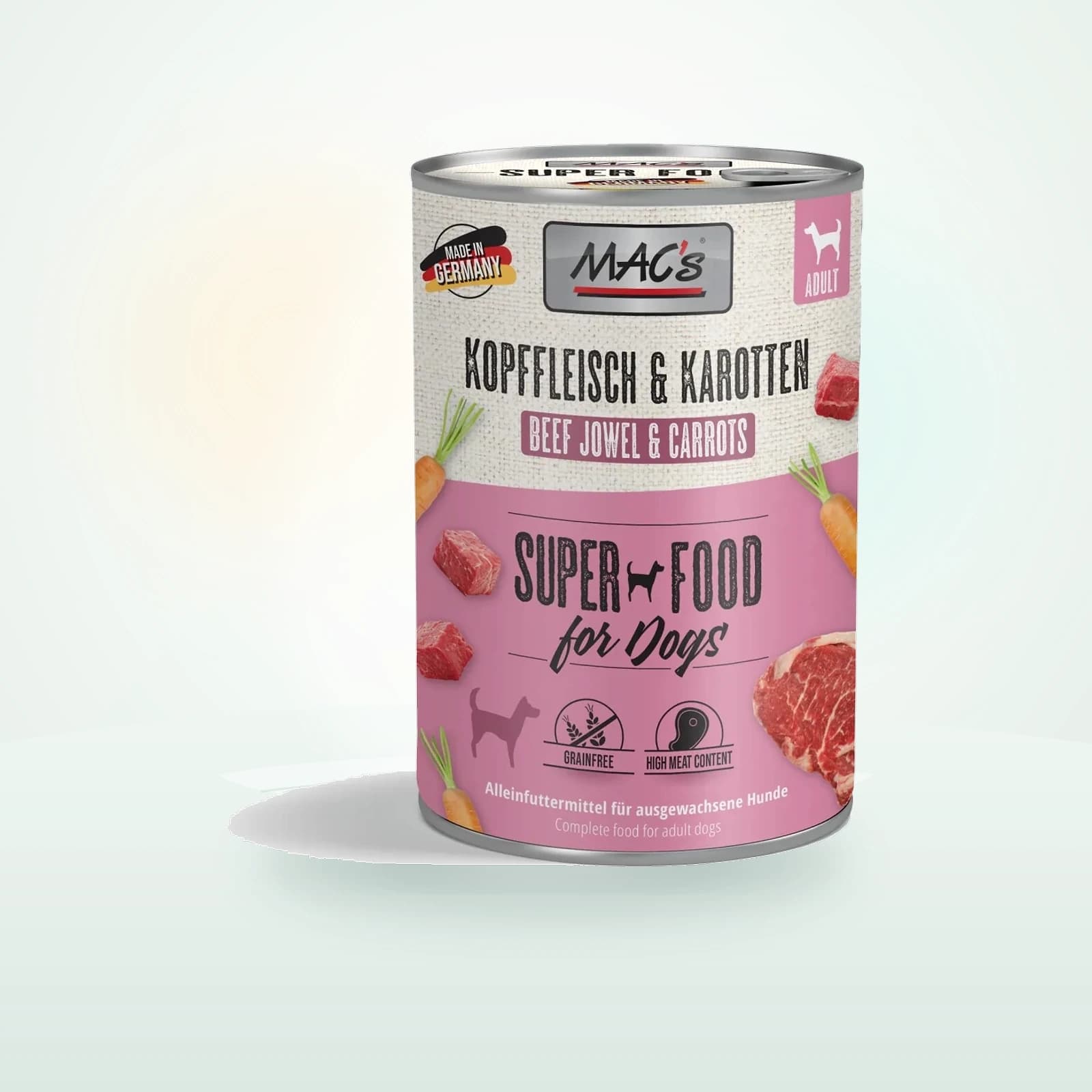 Mac S Nassfutter Hund Adult Kopffleisch und Karotten