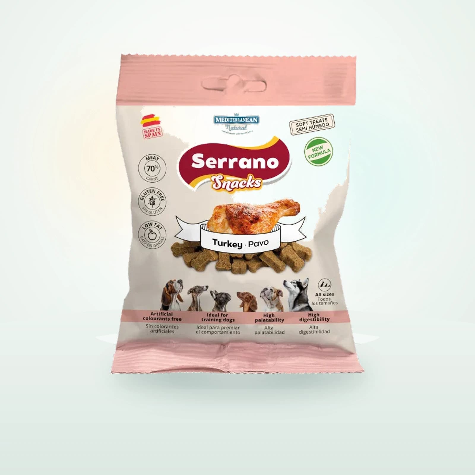 Mediterranean Natural Serrano Galletas Pavo