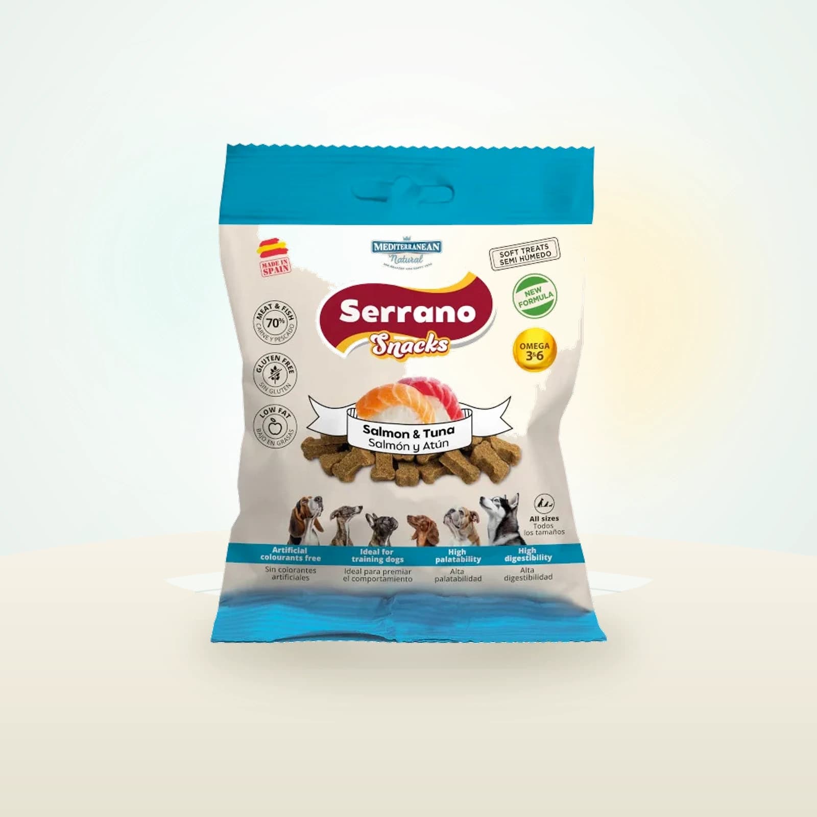 Mediterranean Natural Serrano Galletas Salmón y Atún
