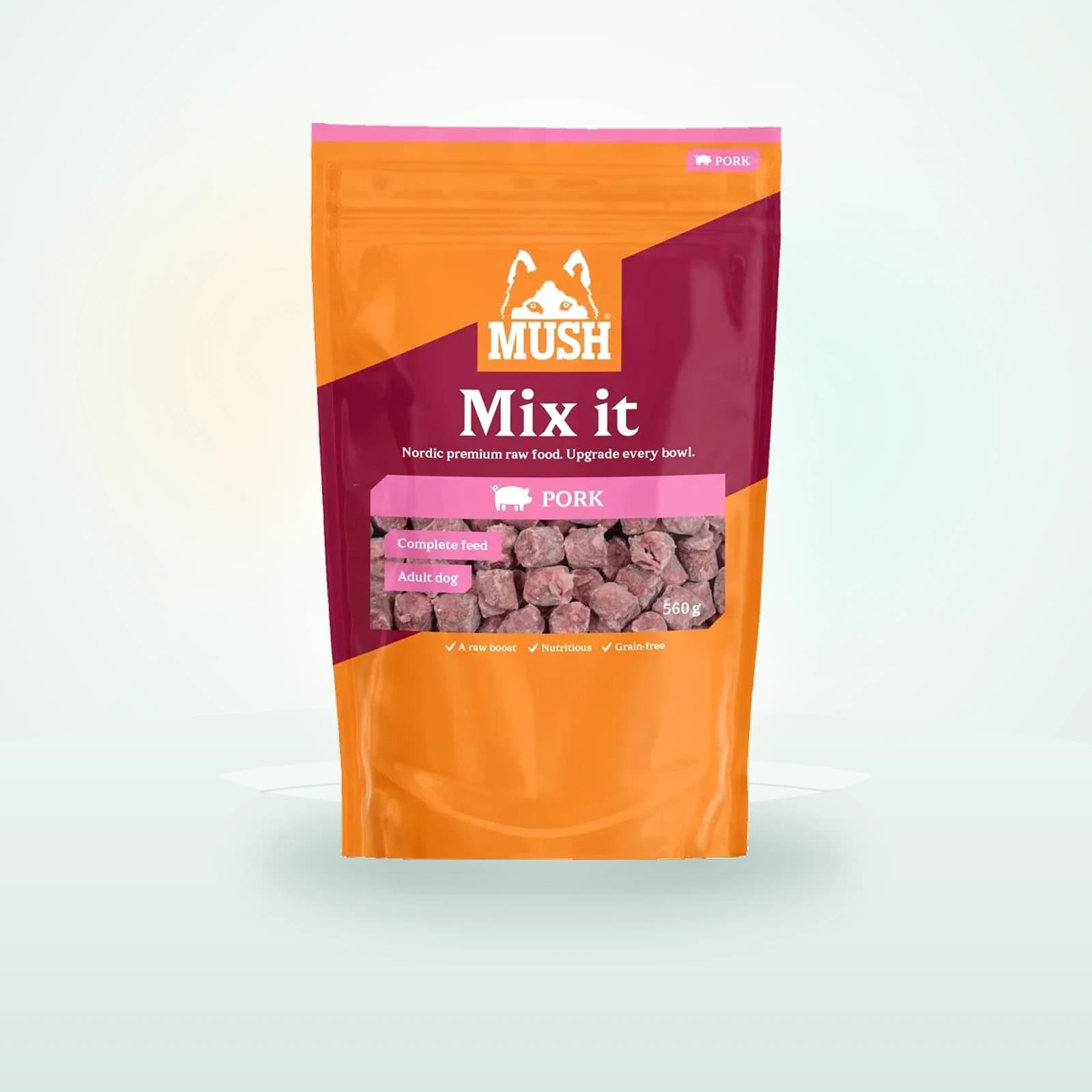 Mush Mix it Frozen Pork Färskfoder till Hund