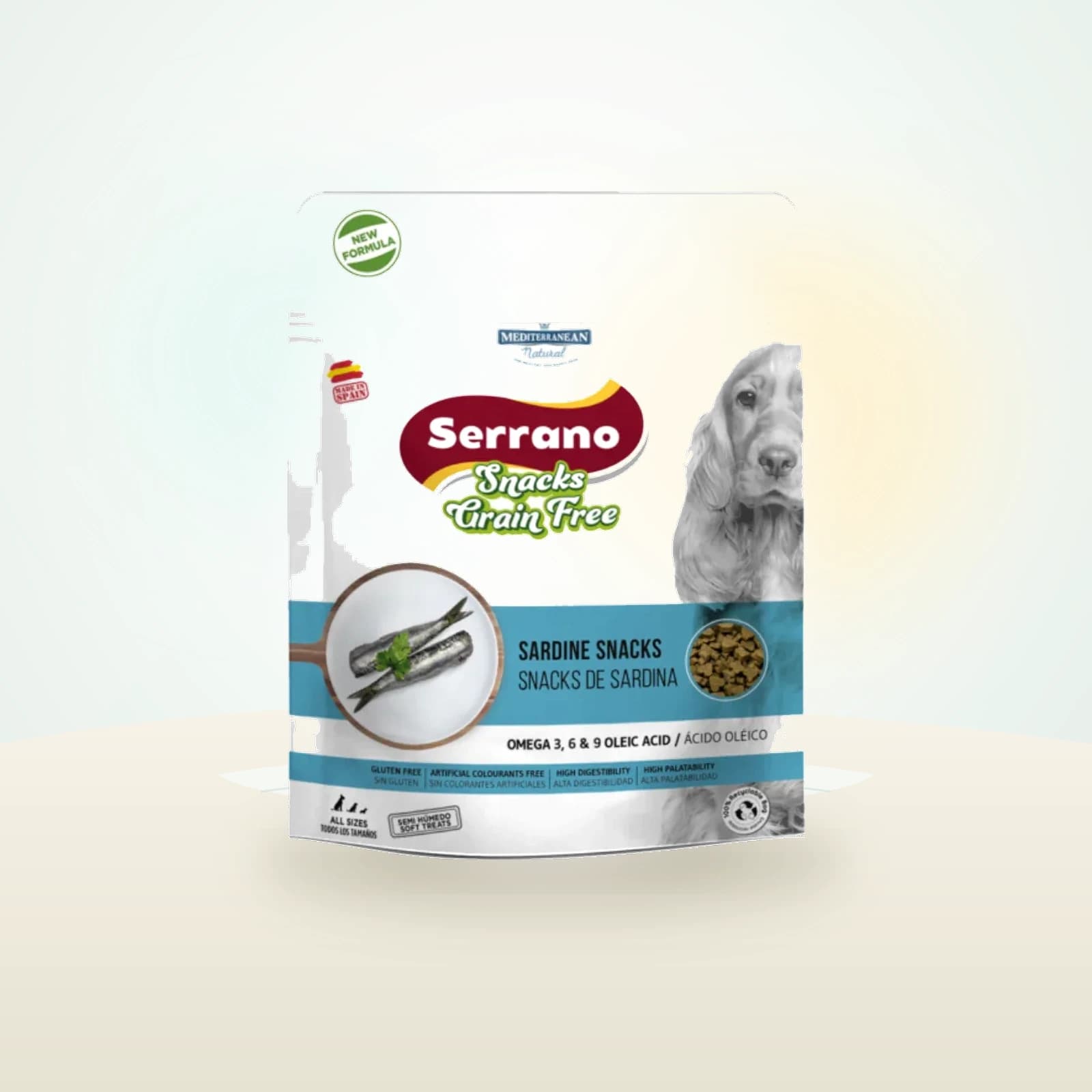 Natural Mediterranean Serrano Tapas Dog Snacks - Sardine