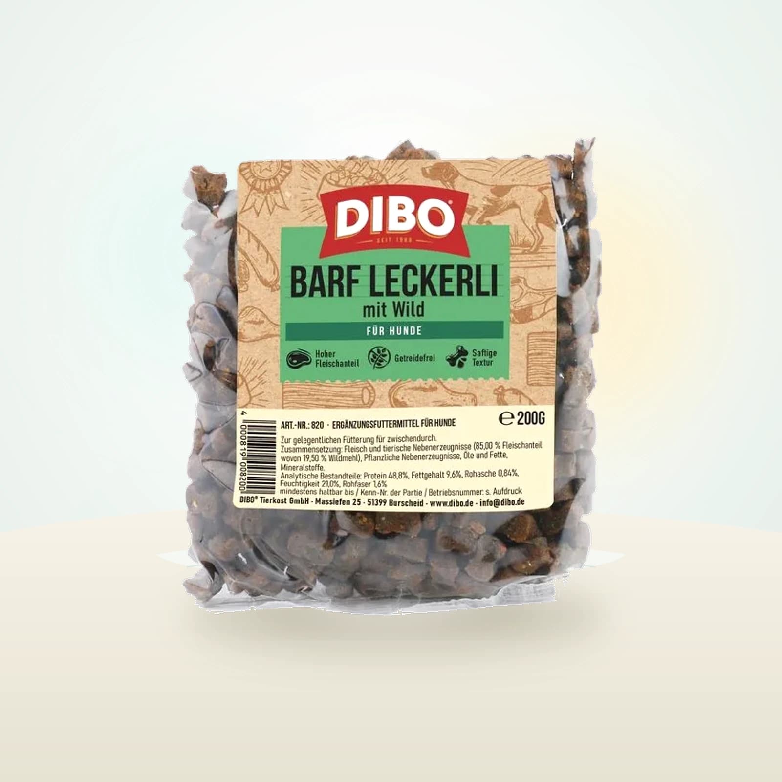 Naturalne DIBO BARF, przysmaki z dziczyzną
