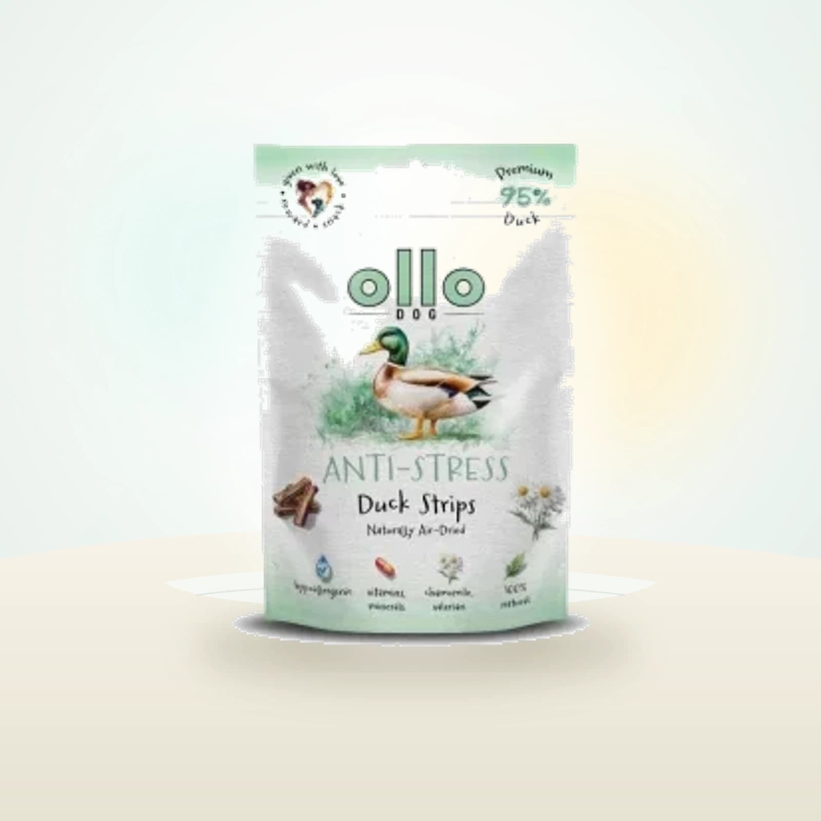 OLLO Air-Dried Anti-Stress Duck strips Kaczka Mono