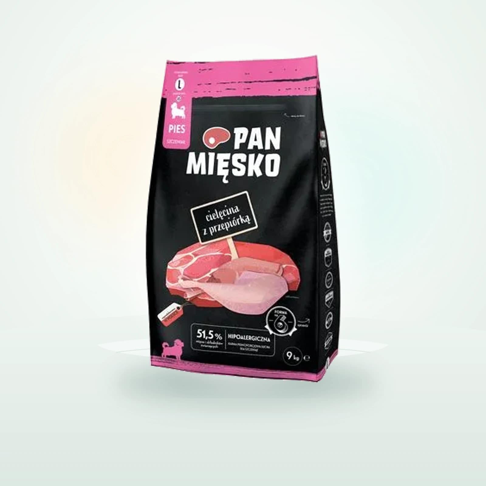 PAN MIĘSKO Large Puppy Vitela com codorniz