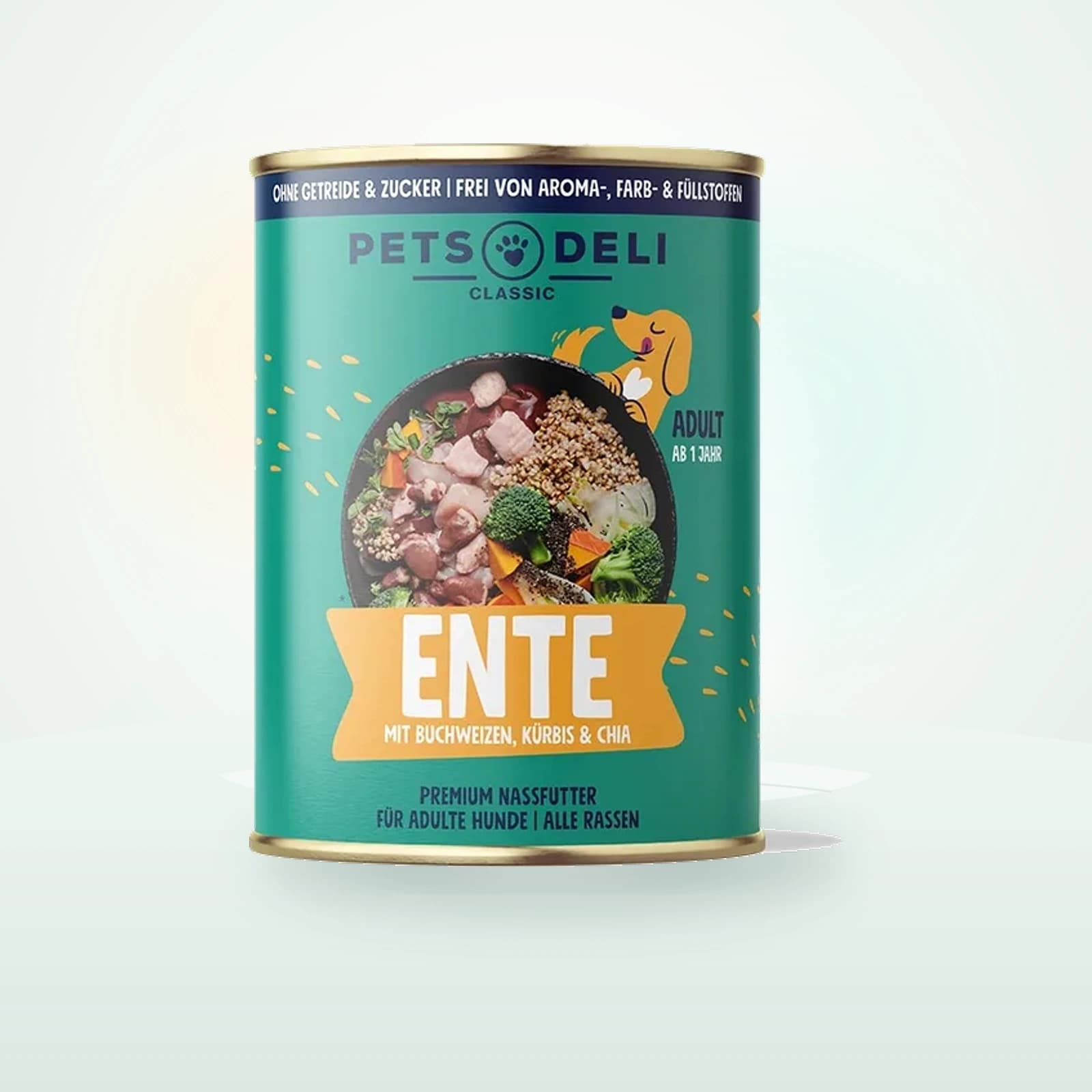 Pets Deli Nassfutter Hund Adult, Ente mit Buchweizen