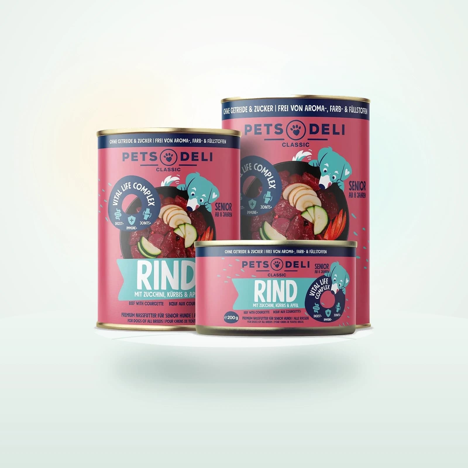 Pets Deli Nassfutter Senior "Classic" Rind mit Zucchini