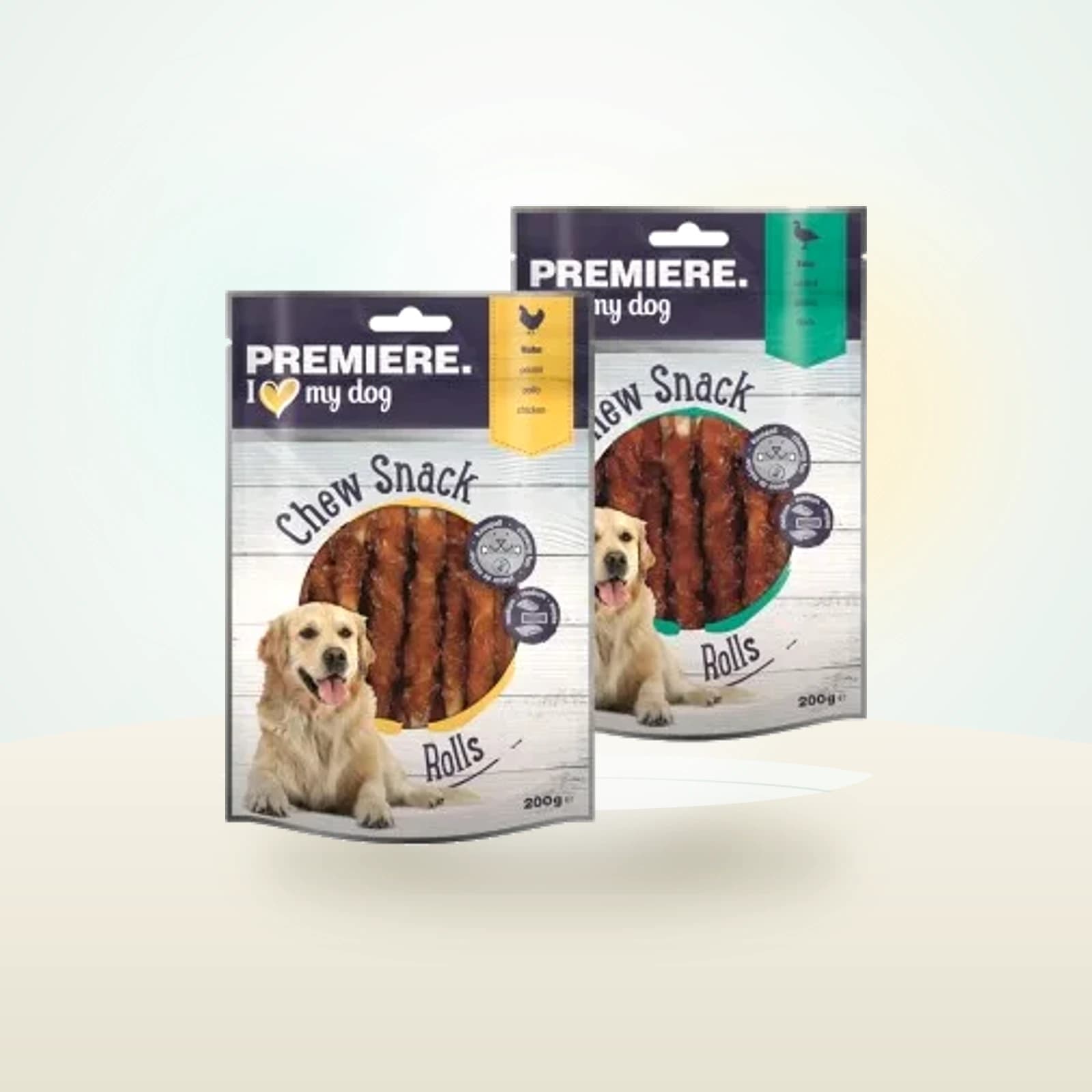 PREMIERE Chew Snack Rolls Ente und Huhn