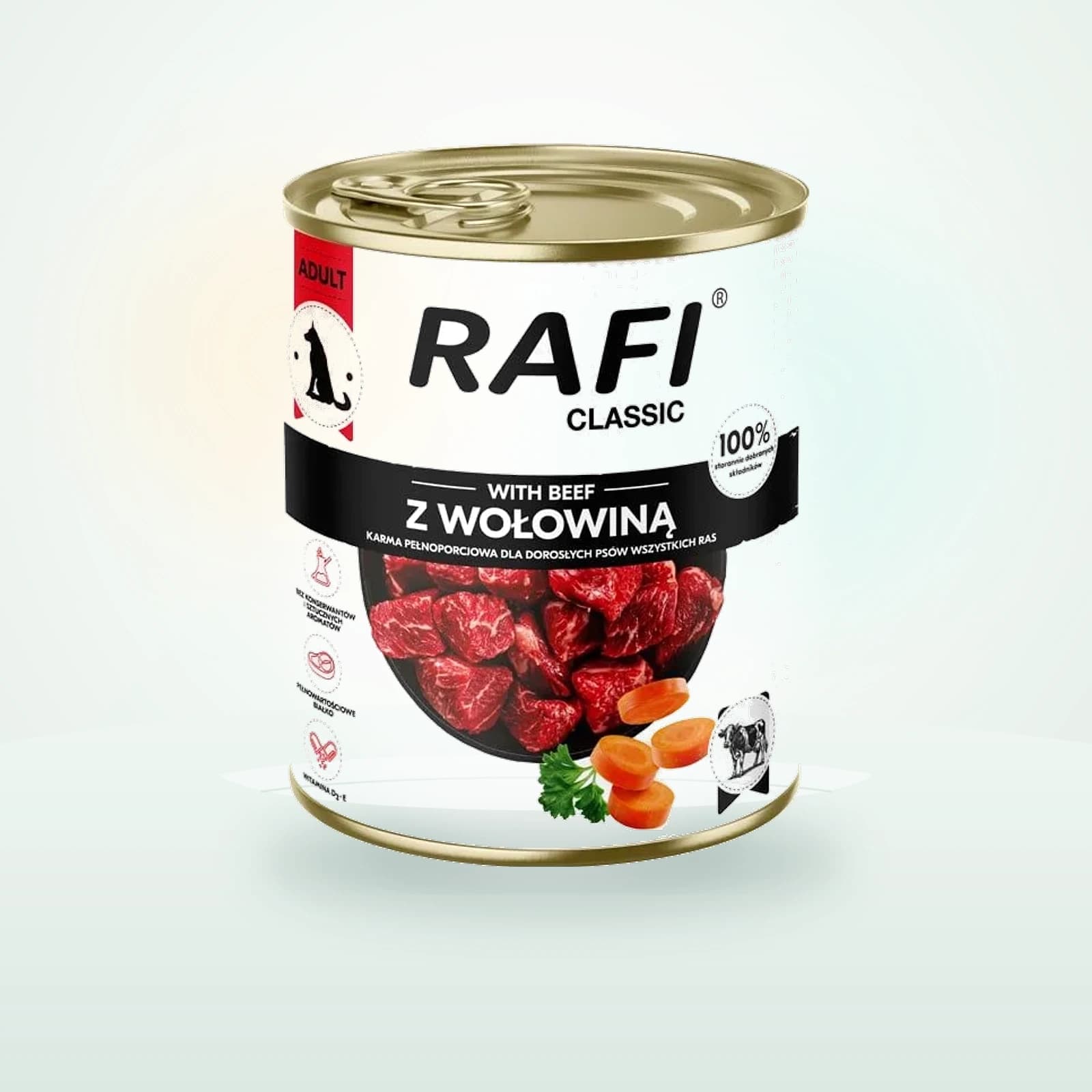 Rafi Classic z wołowiną mokra karma dla psa