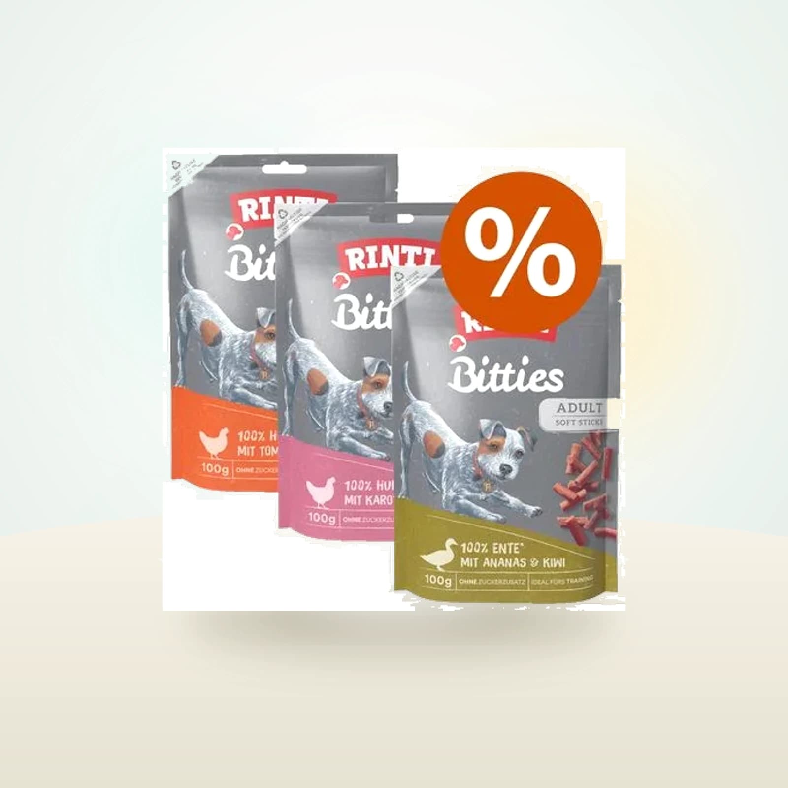 Rinti 3 Sorten RINTI Bitties Adult Soft Sticks im !