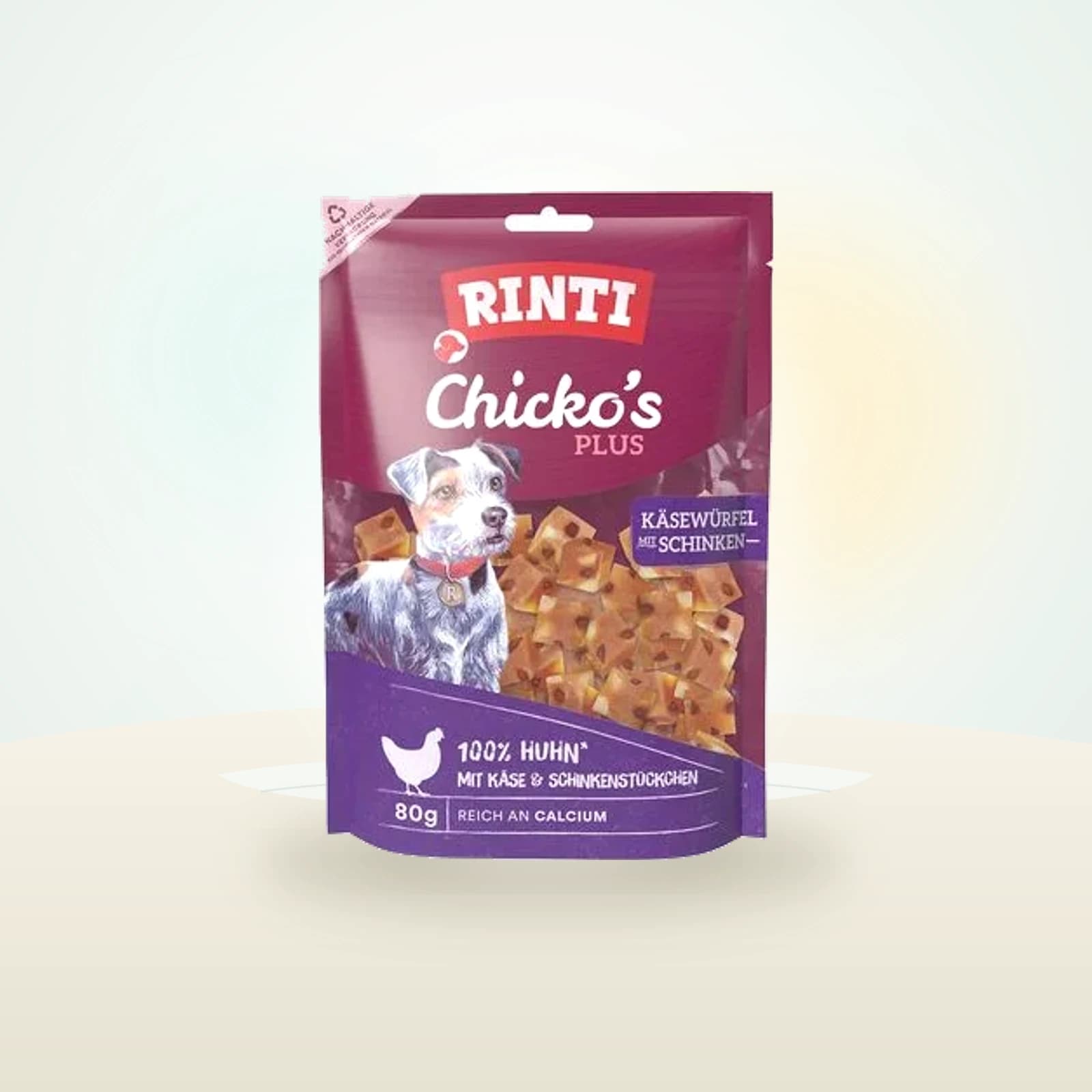 Rinti Chicko Plus Cubitos de Queso y Jamón