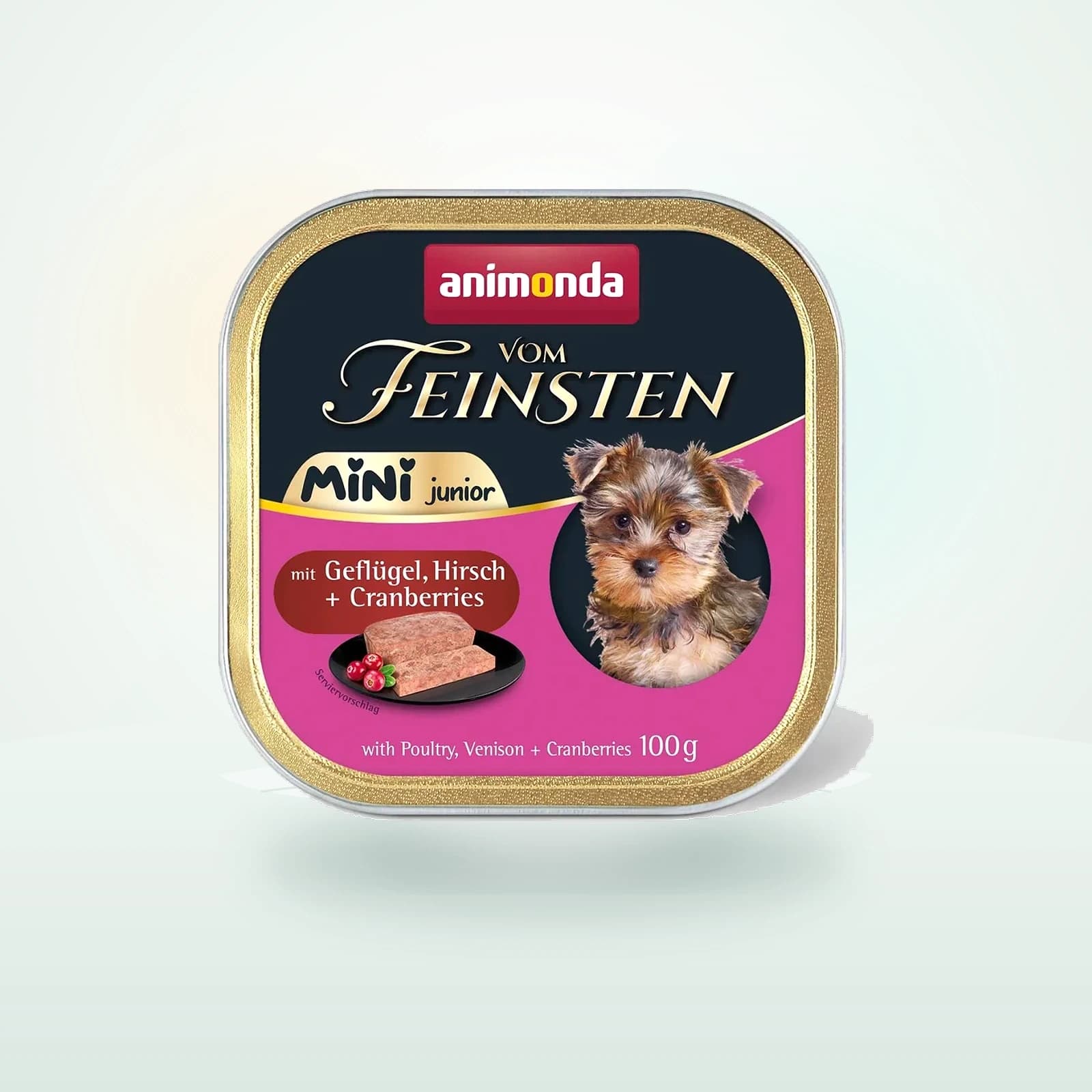 VOM FEINSTEN Junior Mini mit Geflügel, Hirsch + Cranberrys