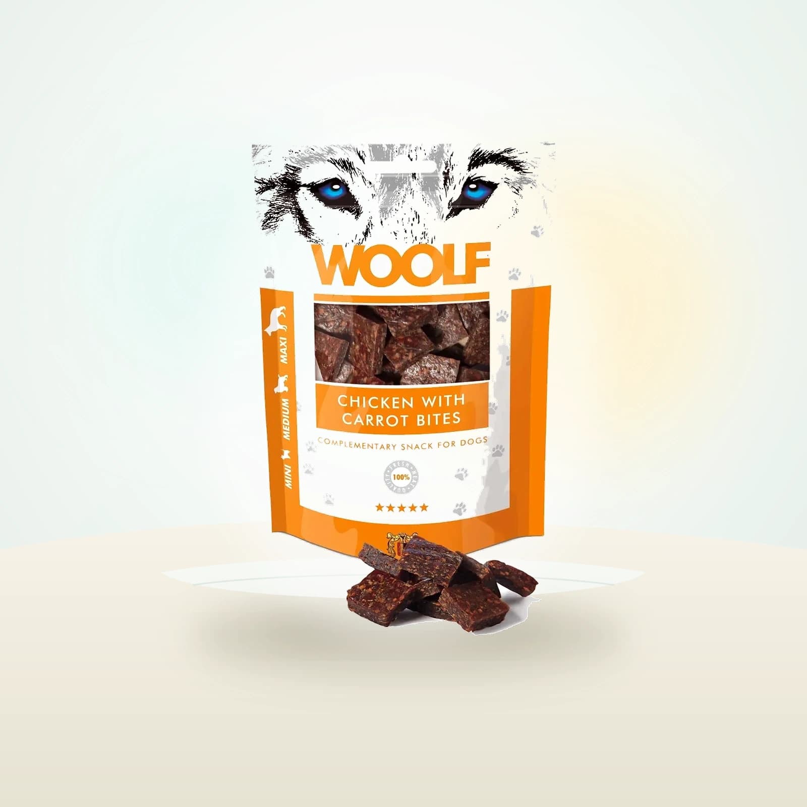 WOOLF Dog treat chicken with carrots