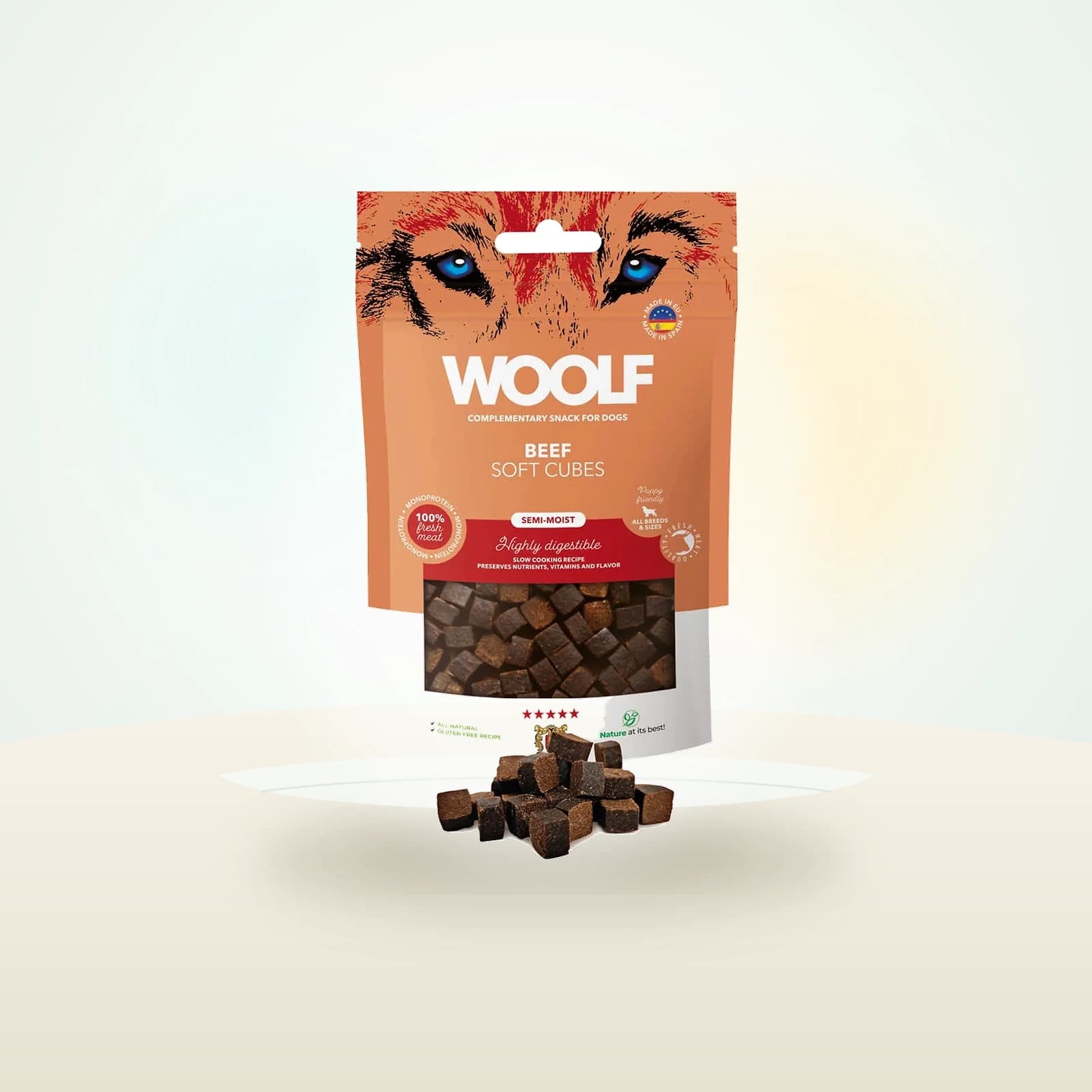 WOOLF Soft Cubes Beef Dog Treats