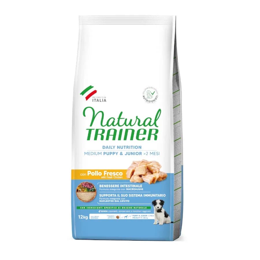 Natural Trainer Puppy&Junior Medium Pollo