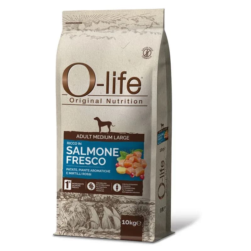 O-life Dog Adult Medium&Large Adult con Salmone fresco
