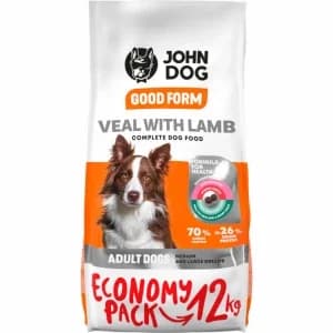 JOHN DOG Good Form Adult Średnie i duże rasy Cielęcina z jagnięciną