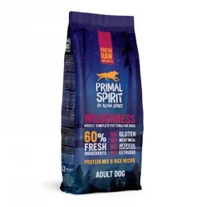 PRIMAL SPIRIT Wilderness 60% Mięsa Wieprzowina i Kurczak - półwilgotna karma dla psa
