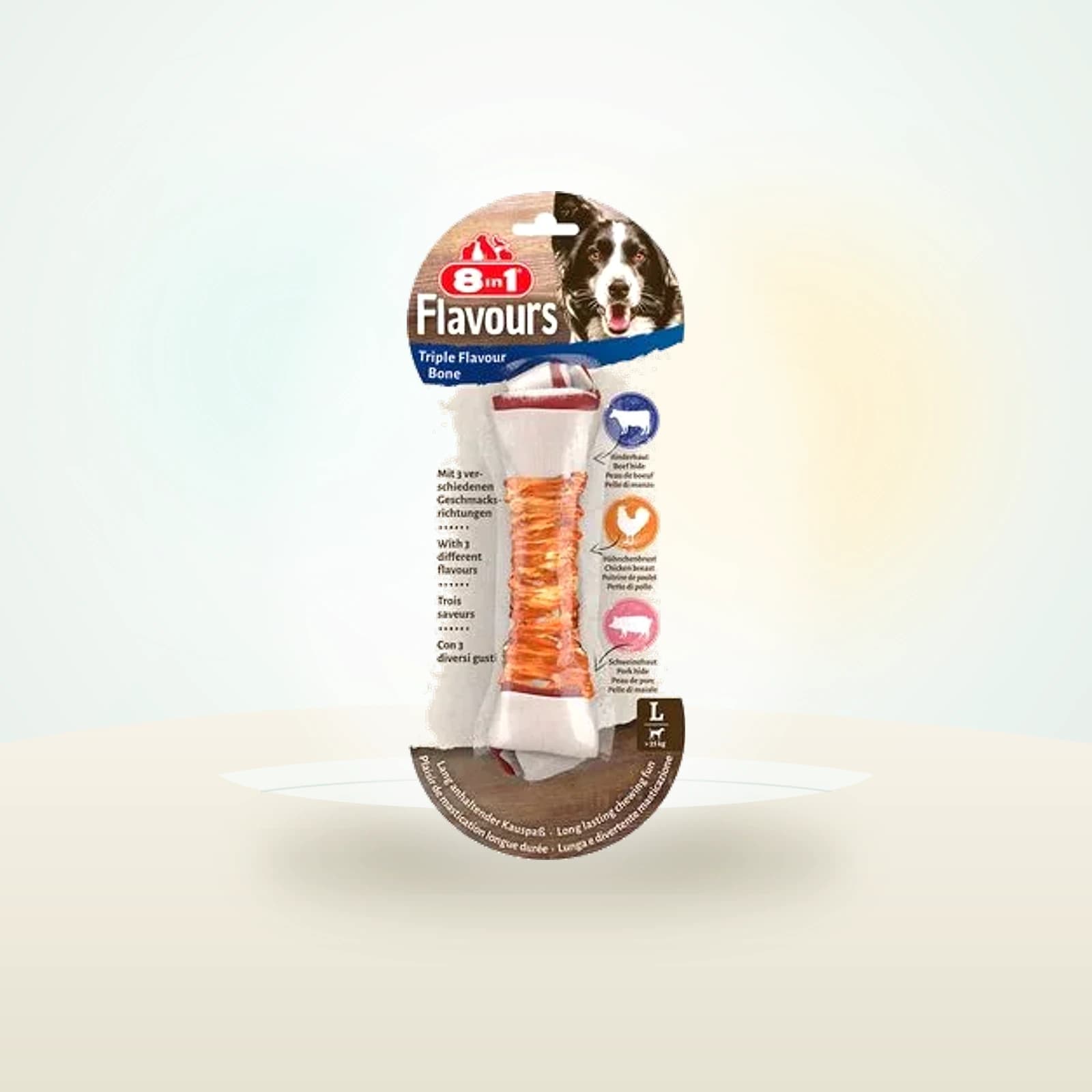 8in1 Triple Flavour Kauknochen L