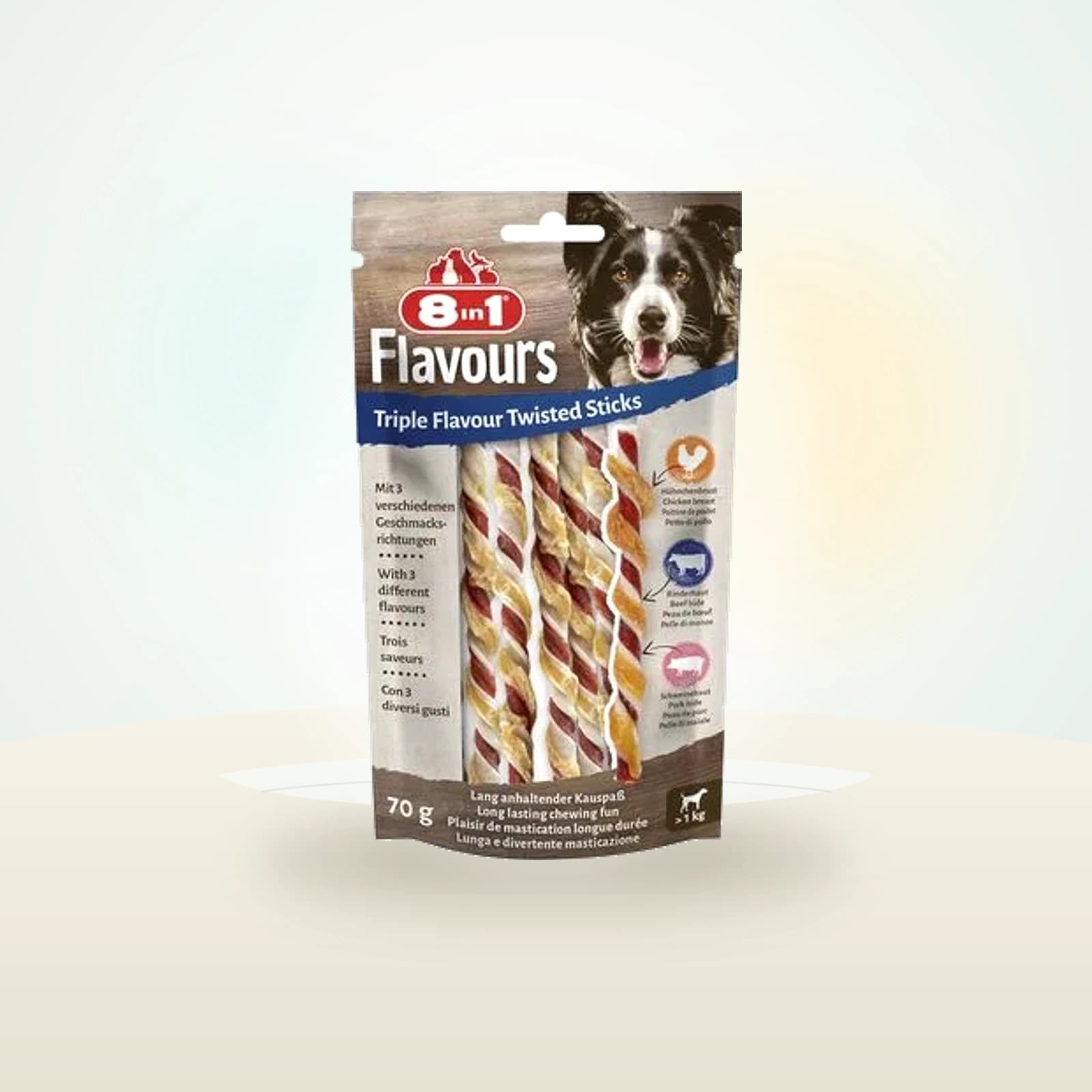 8in1 Triple Flavour Twisted Kaustangen