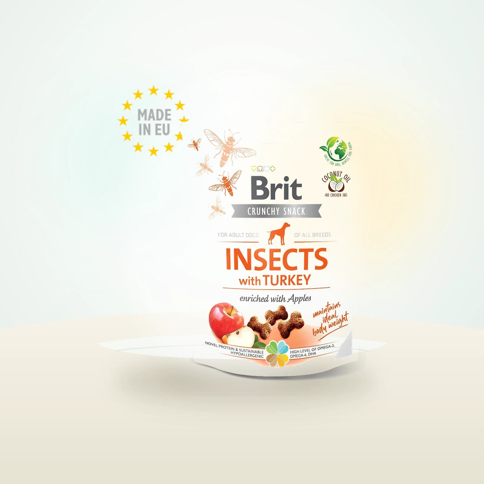 Brit Care Crunchy Cracker. Insects with Turkey and Apples