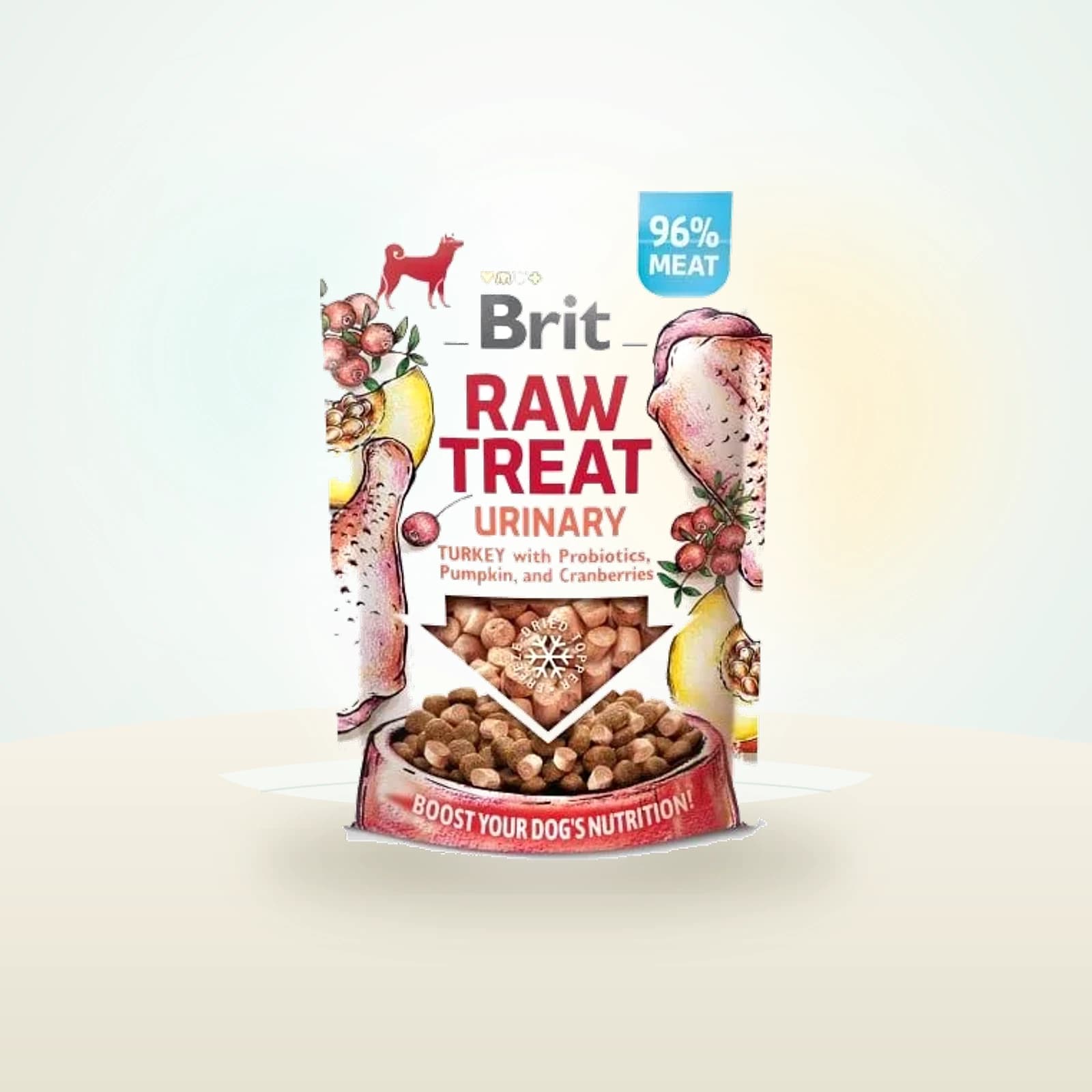 Brit Care Raw Treat Freeze Dried Urinary przysmak liofilizowany Indyk z probiotykami dla psa