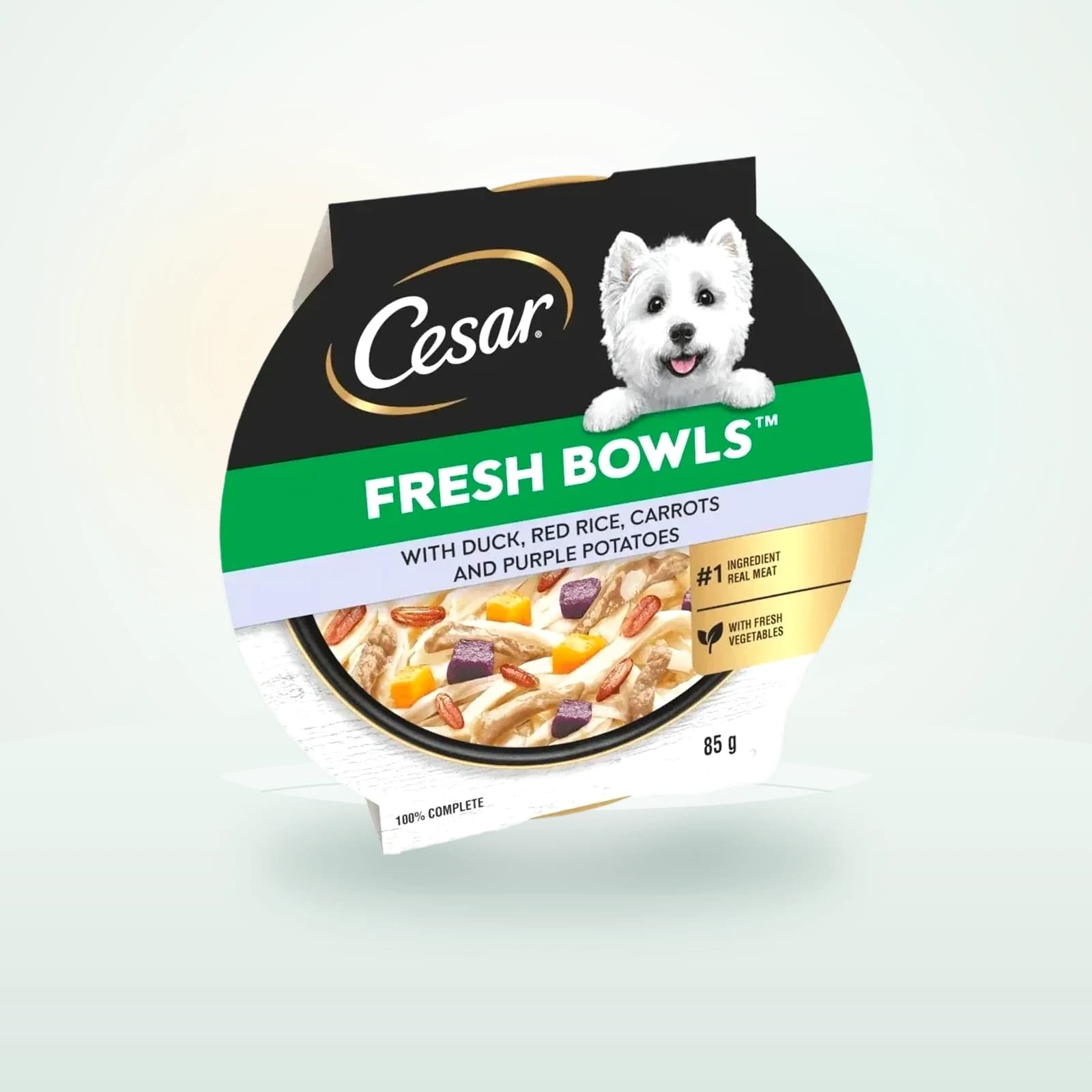 Cesar Fresh Bowl Adult Dog with Duck, Red Rice, Carrots, Potato in Gravy