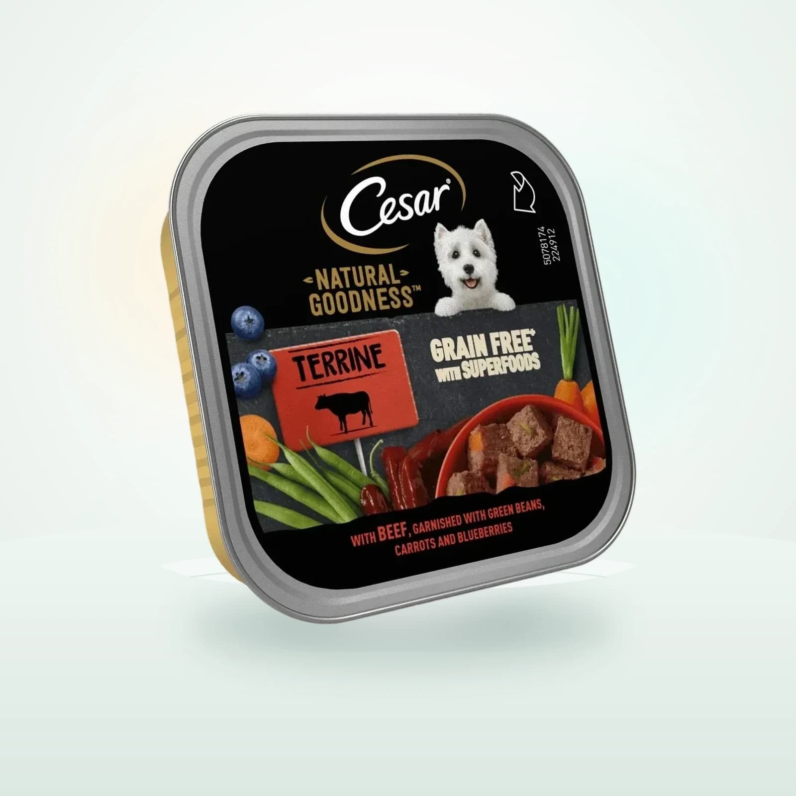 Cesar NATURAL GOODNESS Grain Free Adult Dog Food Beef Terrine Tray