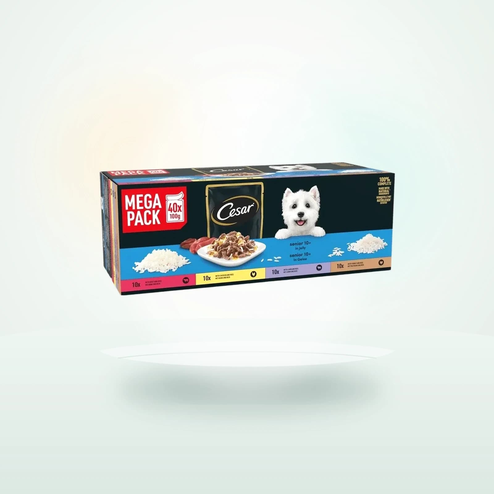 Cesar Senior Wet Dog Food Pouches Selection in Jelly