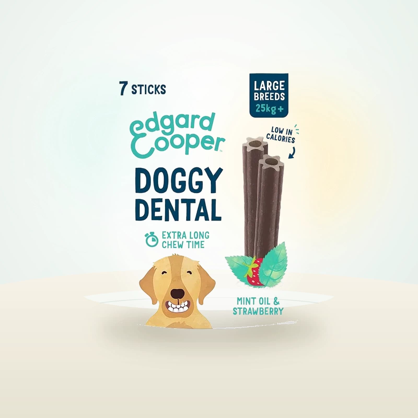 Edgard & Cooper Barritas Dentales Fresa y Menta snack grandes