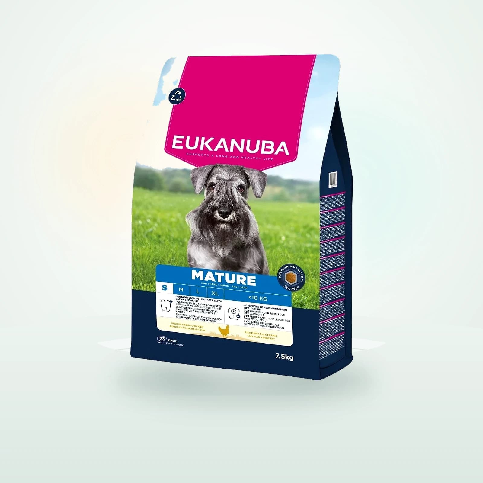 Eukanuba Mature Small Breeds Chicken sucha karma dla dojrzałych psów małych ras bogata w świeżego kurczaka