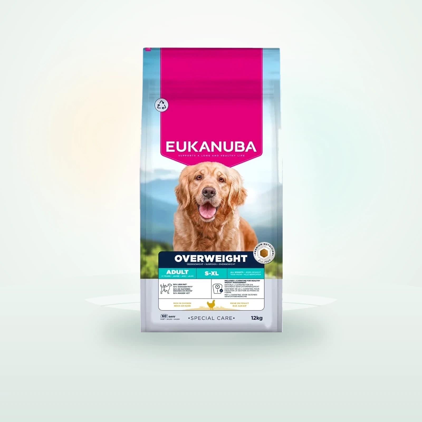 Eukanuba Overweight Low Fat Adult Dry Dog Food with Chicken