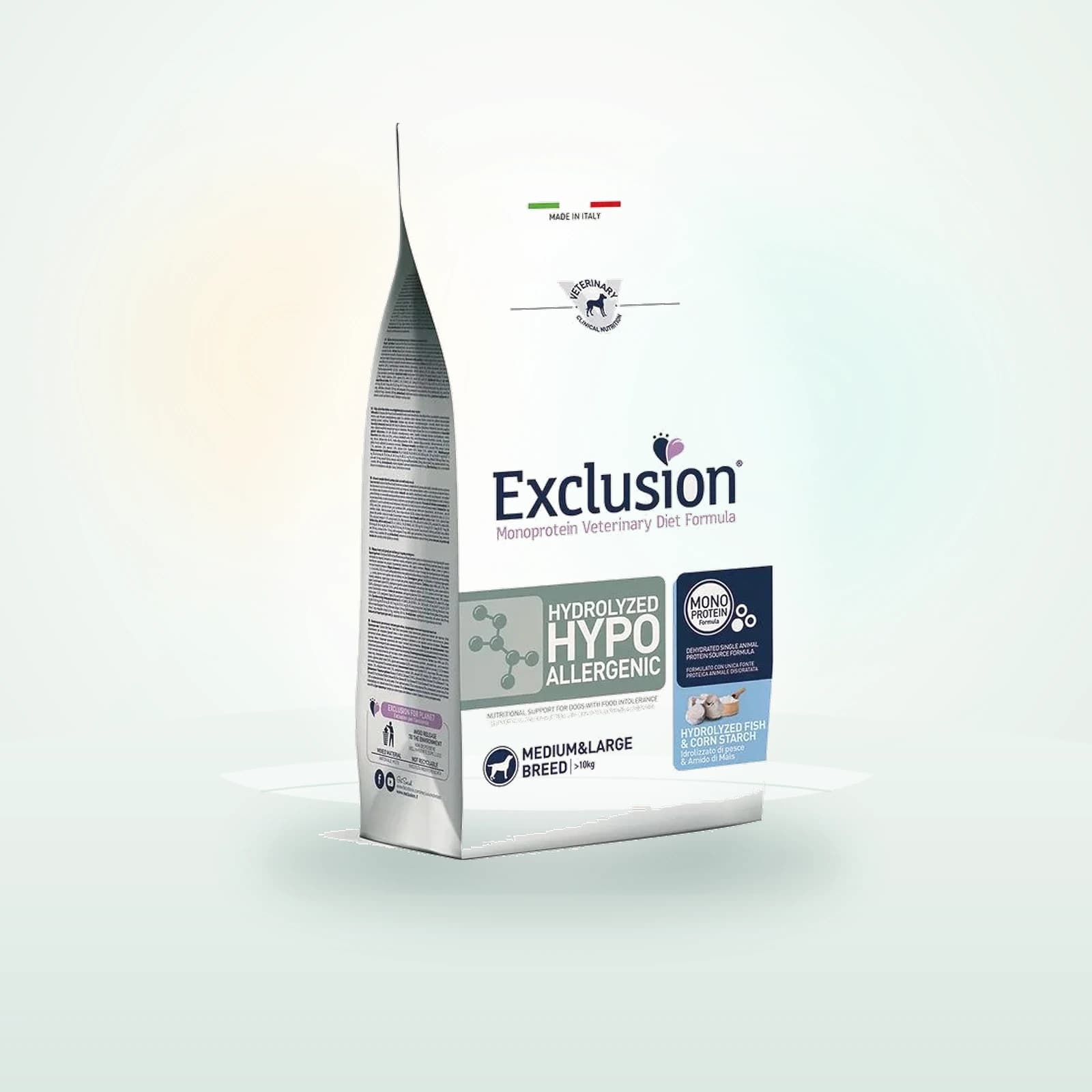 Exclusion Diet Hydrolyzed Hypoallergenic Medium/Large s rybou a kukuřičným škrobem