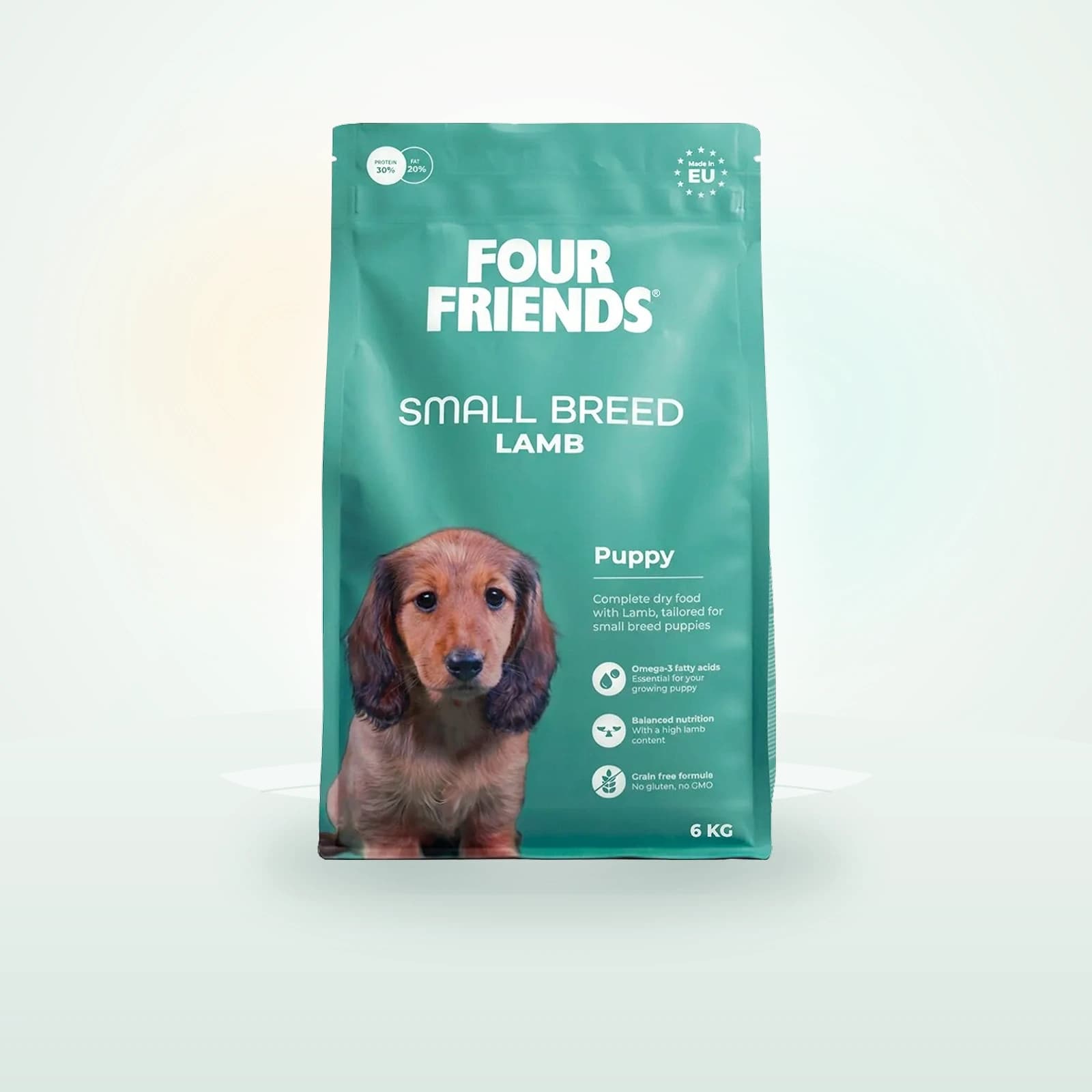 FourFriends Dog Small Breed Puppy Lamb Torrfoder till Valp