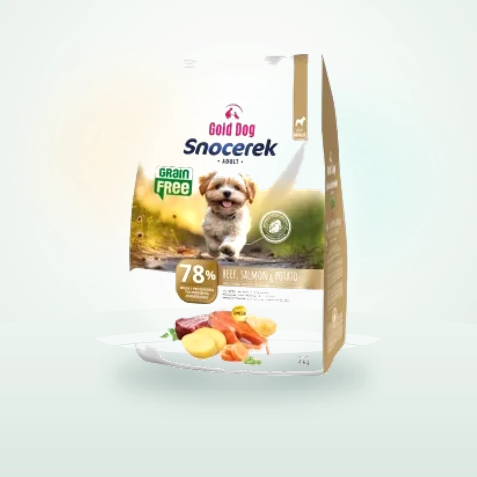 GOLD DOG Snocerek Grain Free Małe rasy Wołowina, łosoś, ziemniaki