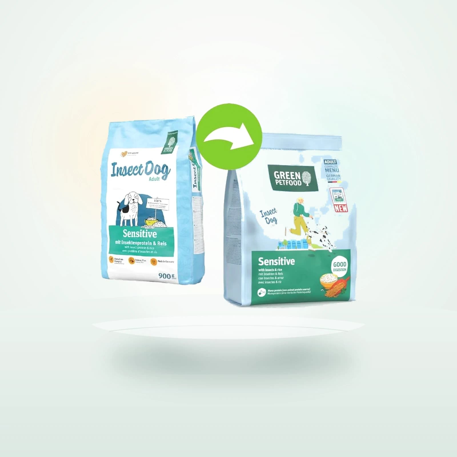 Green Petfood Croquettes Chien Green Petfood InsectDog Sensitive avec insectes et riz
