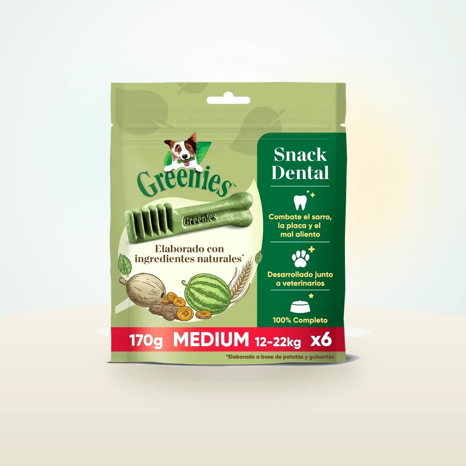 Greenies Medium Snacks Dentales Naturales para perros medianos