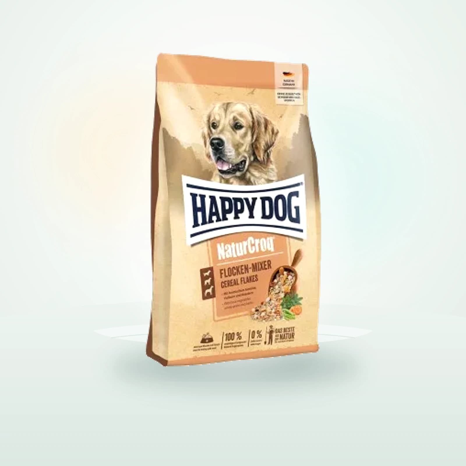 Happy Dog NaturCroq Trockenfutter Hund Adult, Flocken Mixer