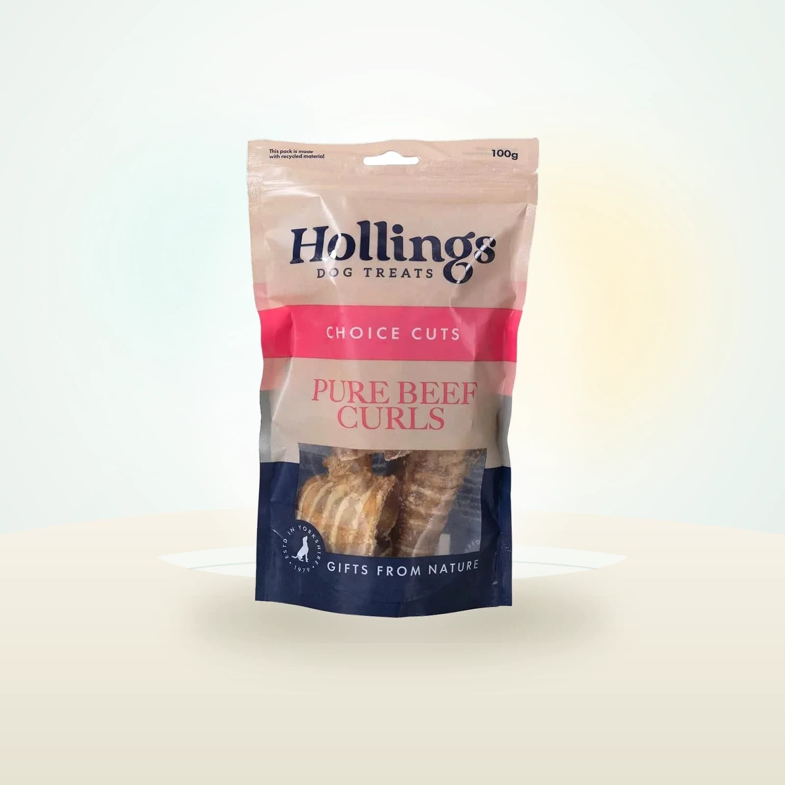 Hollings Curls for Dogs 100% Natural Beef Treats